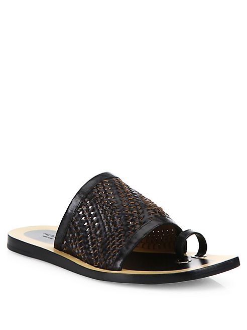 Rag & Bone - Avril Woven Leather Slides