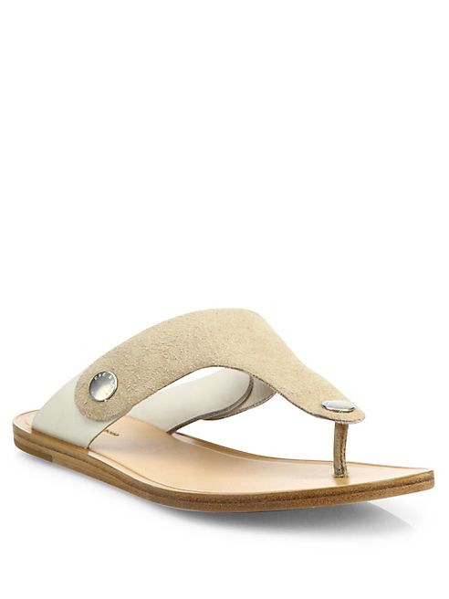 Rag & Bone - Luna Suede & Leather Thong Sandals