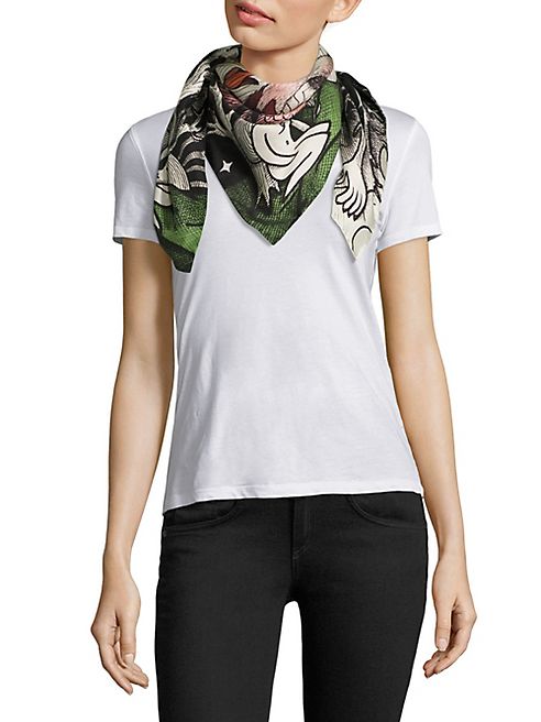 Gucci - Moth Silk Scarf