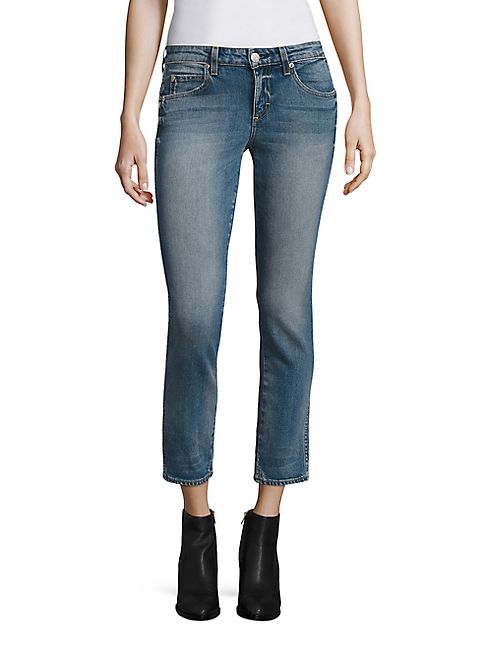 AMO - Kate Cropped Straight-Leg Jeans