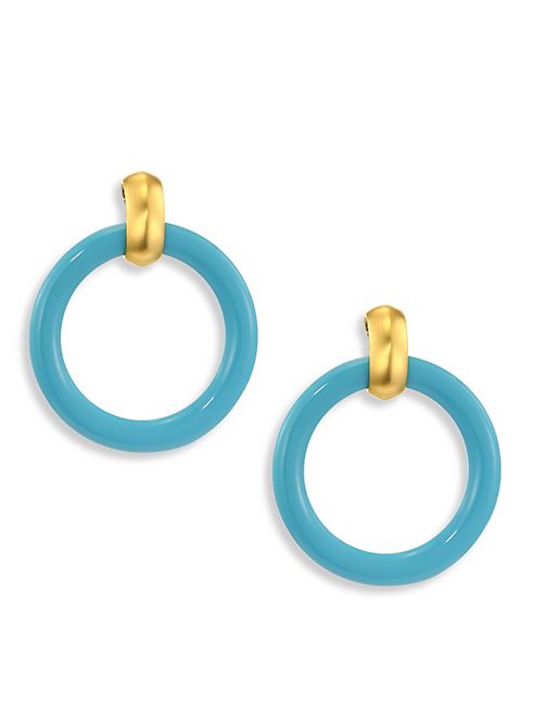 Kenneth Jay Lane - Large Clip-On Hoop Earrings/3