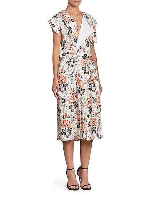 Victoria Beckham - Floral Belted Wrap Dress