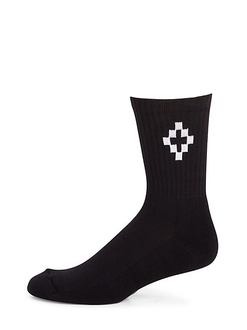 Marcelo Burlon - Cruz Short Cotton-Blend Socks