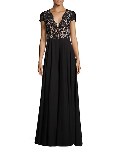 Aidan Mattox - Lace & Chiffon Gown