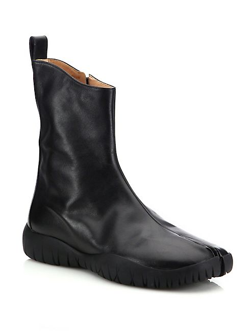 Maison Margiela - Flat Leather Ankle Boots