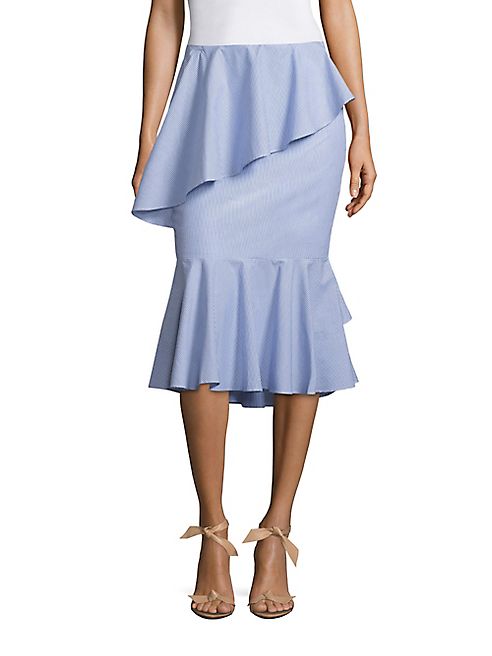 Scripted - Tiered Ruffled Midi Skirt