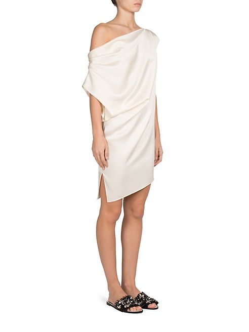 Lanvin - Draped Satin Tie-Back Dress