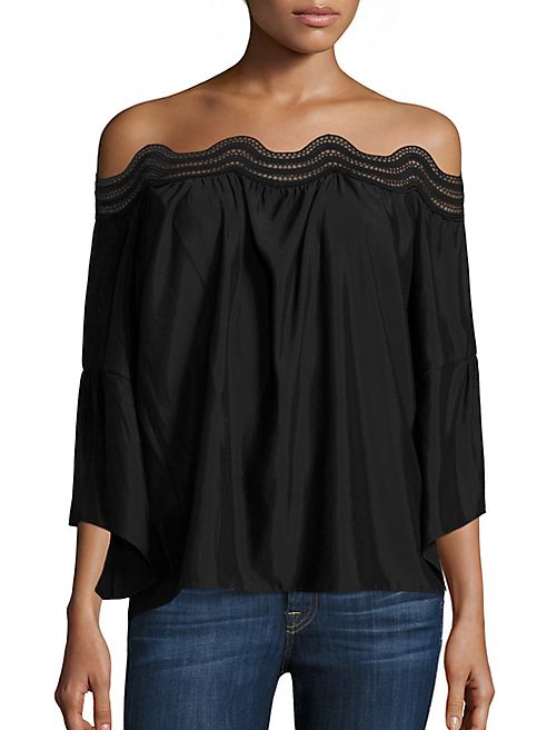 Ramy Brook - Priscilla Lace Detail Off-the-Shoulder Top