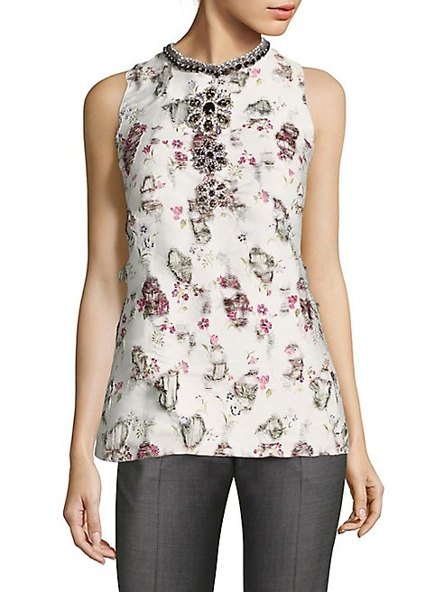 Giambattista Valli - Embellished Floral Top