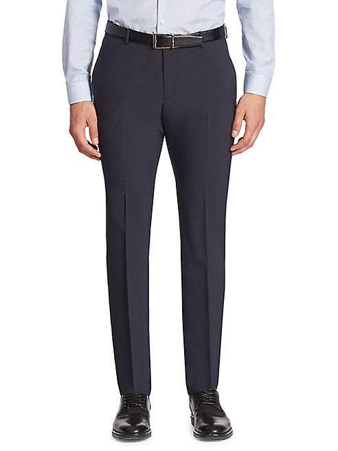 Z Zegna - Regular-Fit Micro Houndstooth Stretch Wool Trousers