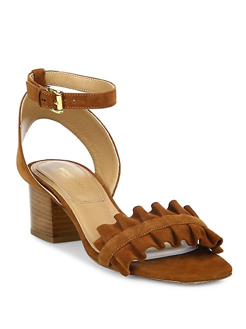 Michael Kors Collection - Monroe Suede Ankle-Strap Sandals