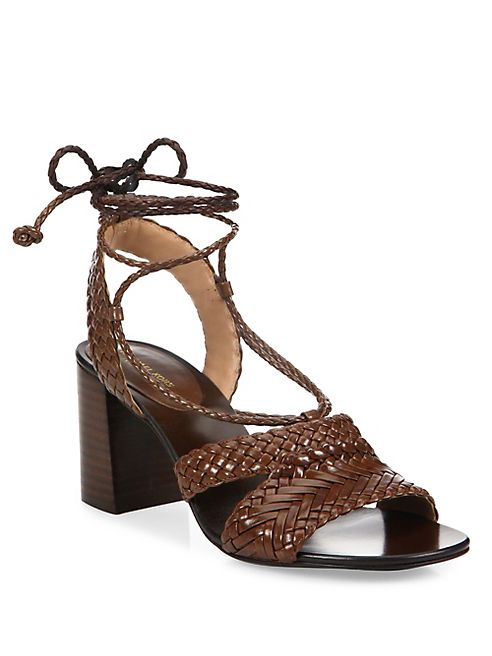 Michael Kors Collection - Lawson Leather Lace-Up Sandals