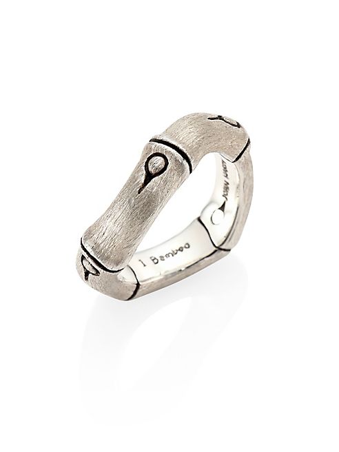 John Hardy - Bamboo Brushed Sterling Silver Curved Band Ring