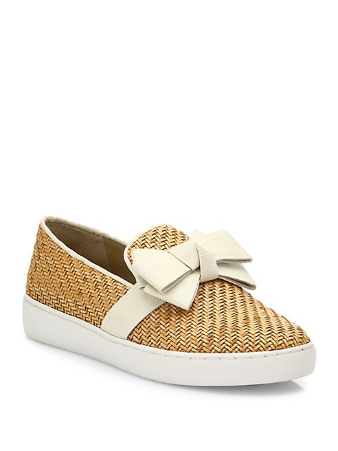 Michael Kors Collection - Val Woven Bow Skate Sneakers