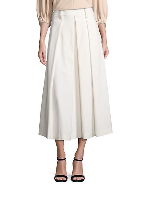 Tibi - Agathe Pleated High-Waist Skirt