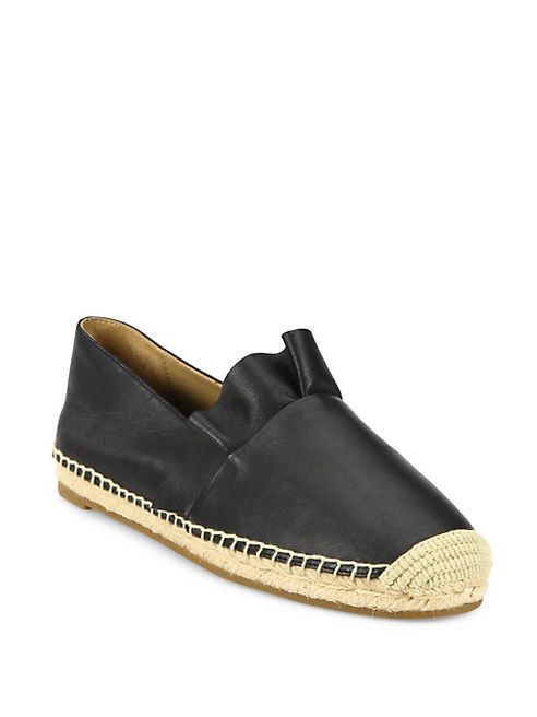 Michael Kors Collection - Laticia Ruffled Leather Espadrilles