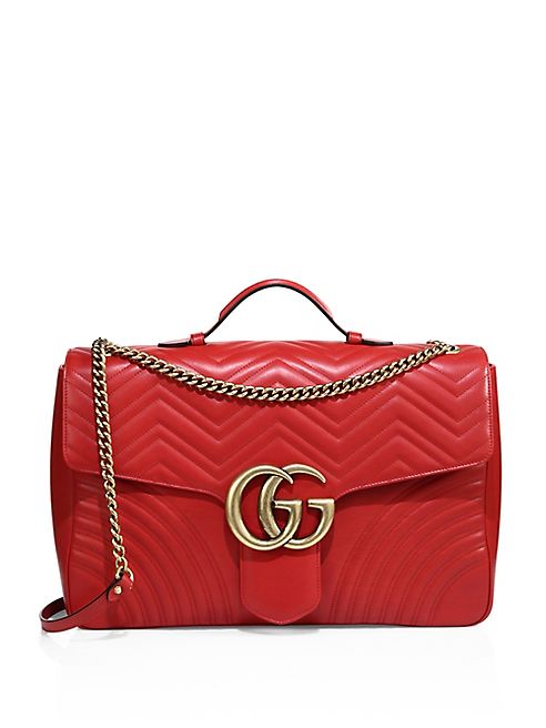 Gucci - GG Marmont Matelassé Chevron Leather Chain Shoulder Bag