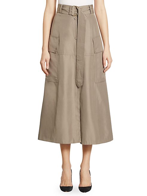 Nina Ricci - Silk Button Front Skirt