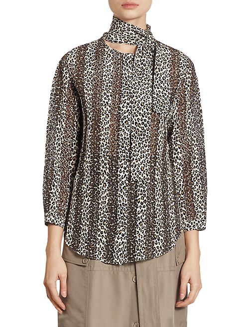 Nina Ricci - Silk Leopard-Print Blouse