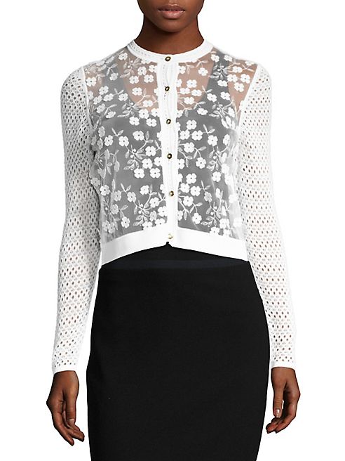 Elie Tahari - Alena Embellished Merino Wool Cardigan