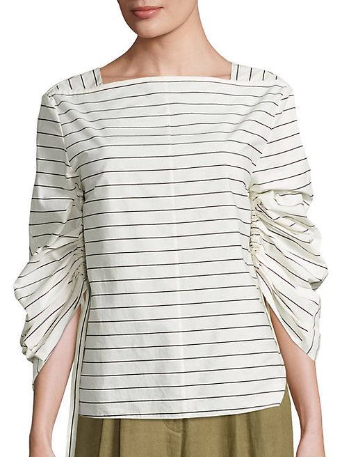 Tibi - Sculpted Box-Fit Cotton Top