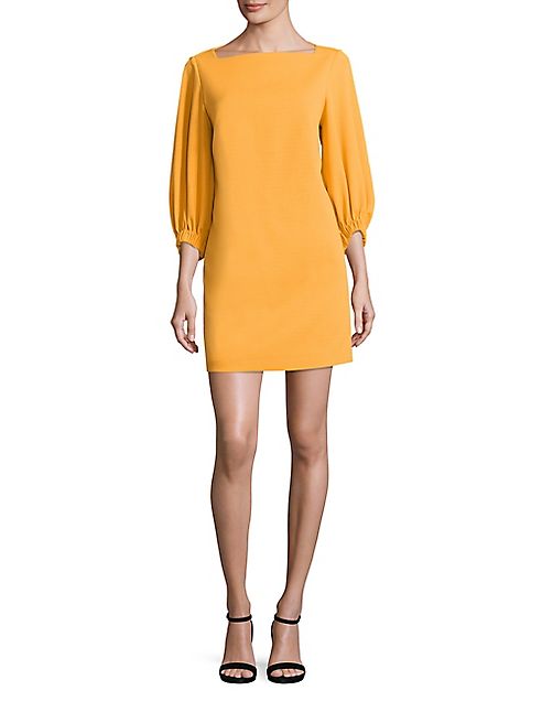 Tibi - Crepe Boatneck Shift Dress