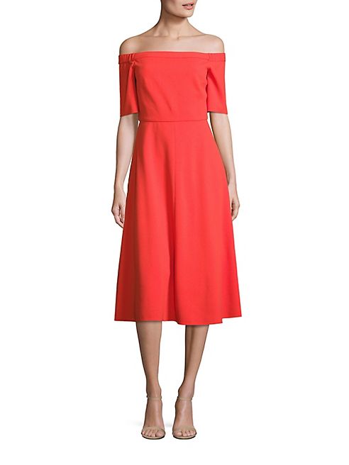 Tibi - Crepe Off-The-Shoulder Midi Dress