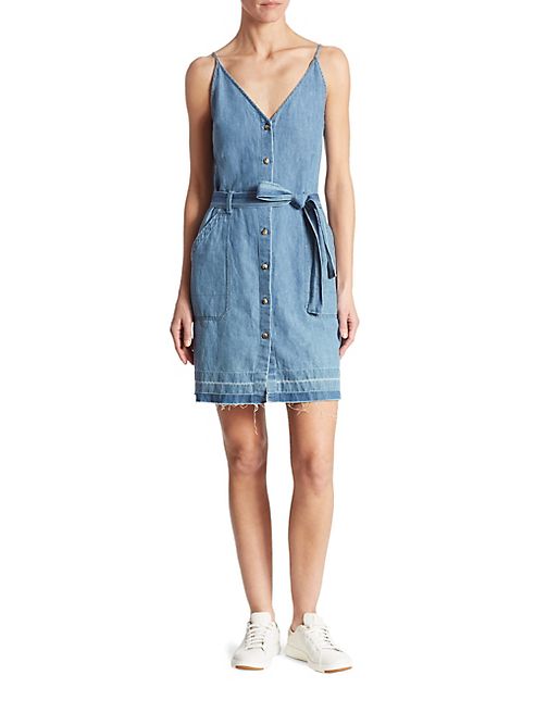 J BRAND - Carmela Cotton & Linen Chambray Dress