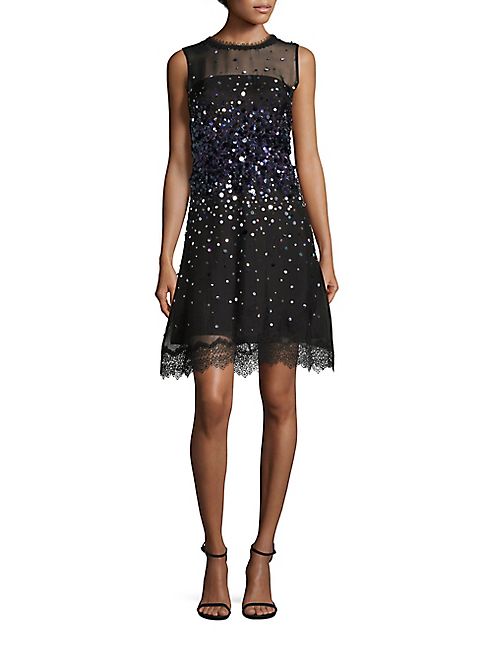 Elie Tahari - Fatimah Embellished Silk Organza Dress