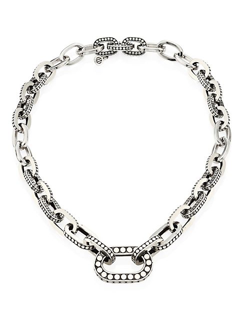 John Hardy - Dot Sterling Silver Graduated Link Necklace