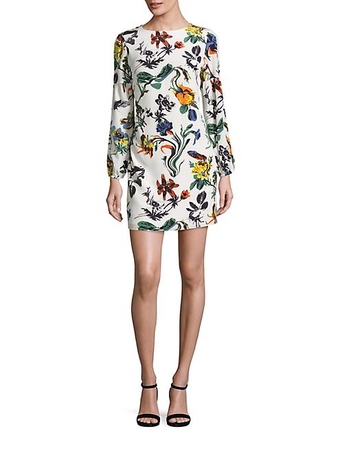 Tibi - Gothic Floral Silk Dress