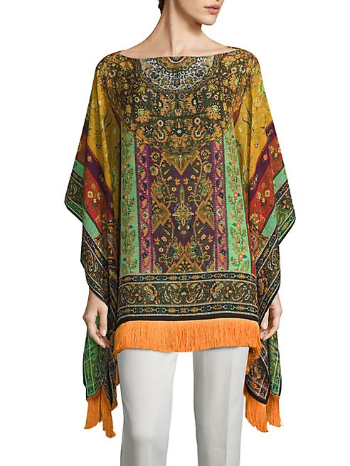 Etro - Fringe Silk Poncho