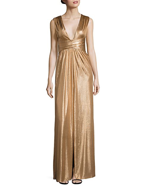 Halston Heritage - Wrap-Tie Jersey Gown