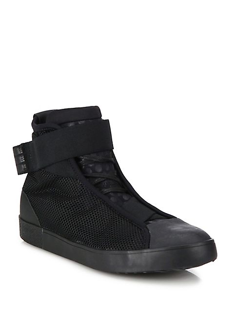 Y-3 - Loop Court High-Top Sneakers