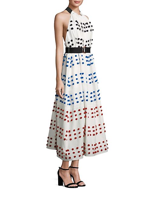 Tibi - Pom Pom Embroidery Dress