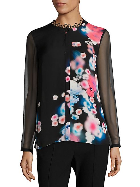 Elie Tahari - Raegan Silk Floral-Print Blouse