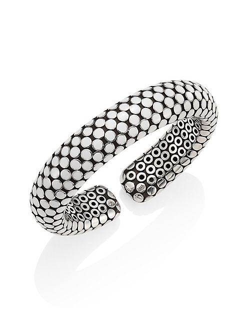 John Hardy - Dot Small Sterling Silver Flex Cuff/White