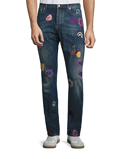 Paul Smith - Slim-Fit Embroidered Jeans