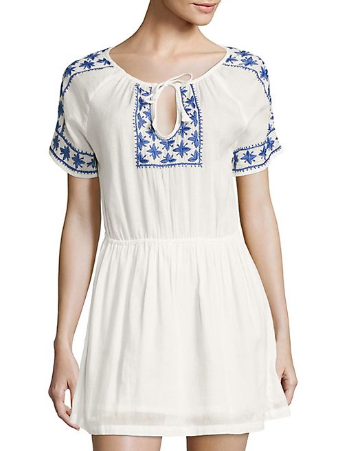 Roberta Roller Rabbit - Deauville Carmel Embroidered Dress