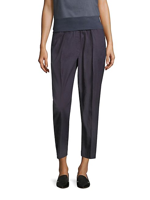 Peserico - Cropped Linen Blend Pants