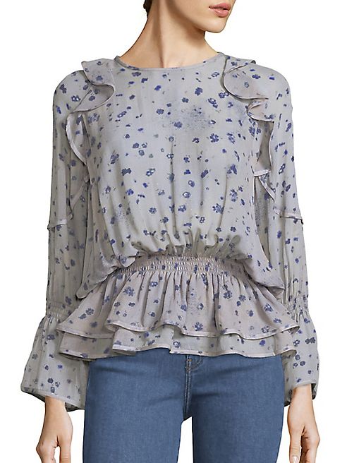 IRO - July Ruffled Floral-Print Blouse