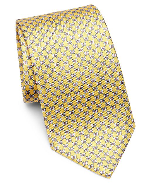 Salvatore Ferragamo - Butterfly Bow Print Silk Tie