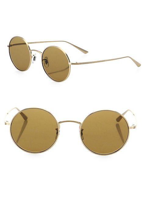 Oliver Peoples - The Row For Oliver Peoples After Midnight 49MM Round Sunglasses