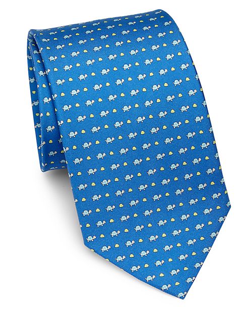 Salvatore Ferragamo - Turtle Print Silk Tie