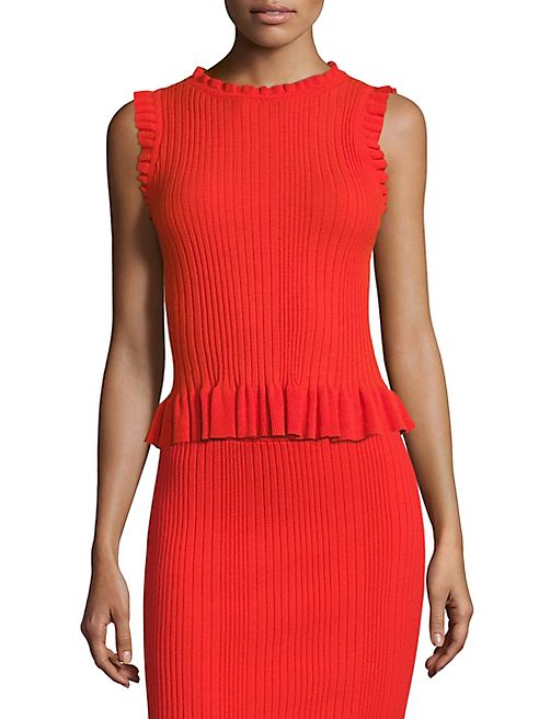 Rebecca Taylor - Sleeveless Ribbed Tank Top