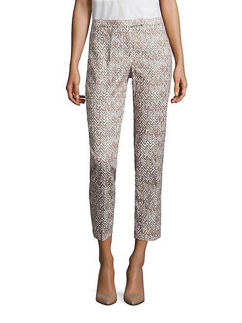 Peserico - Zig Zag Patterned Cropped Pants