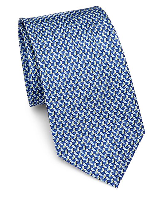 Salvatore Ferragamo - Singing Bird Print Silk Tie