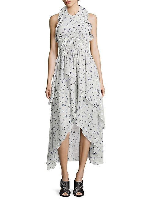 IRO - Jessy Ruffled Floral-Print Halter Dress