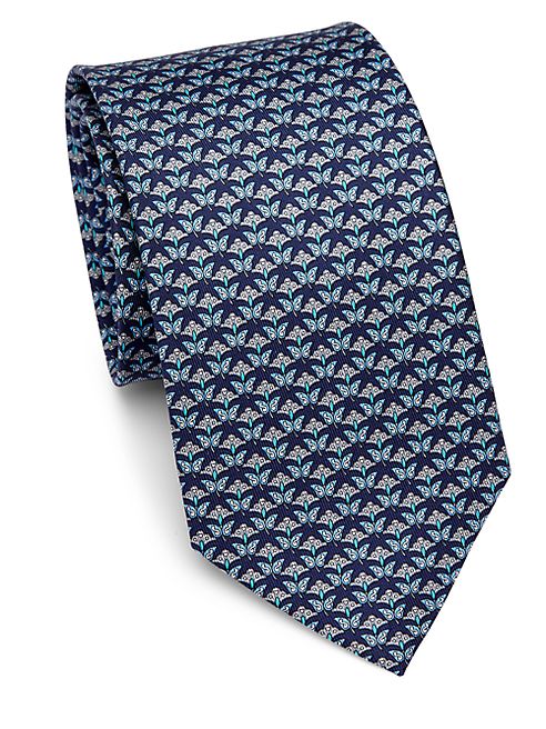 Salvatore Ferragamo - Butterfly & Flower Silk Tie