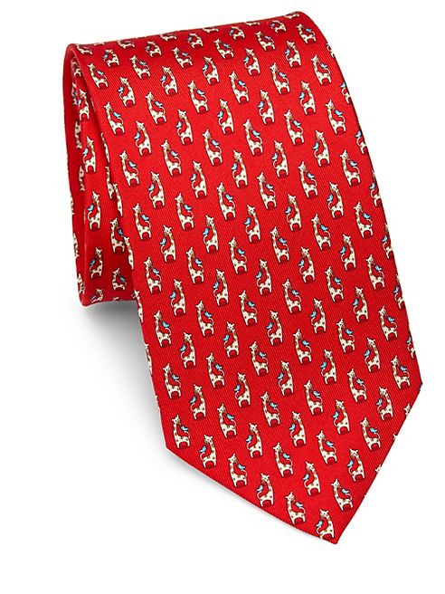 Salvatore Ferragamo - Giraffe & Bird Silk Tie